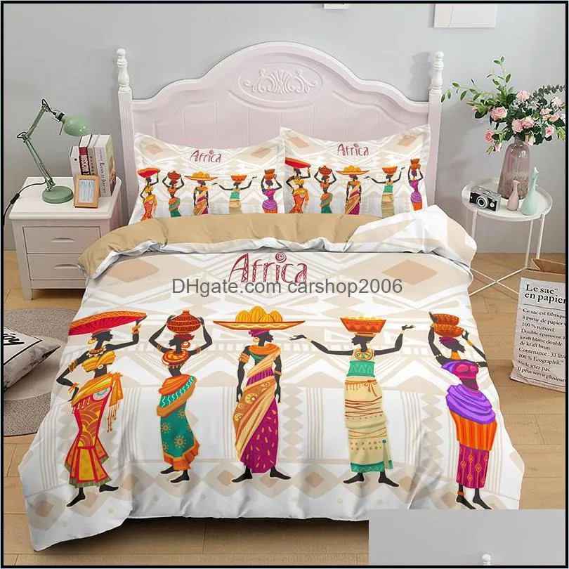 Bedding Sets Traditional African Elements Set Twin Queen King Size Bedclothes With Pillowcase Hippie Bed Cover Home Textiles