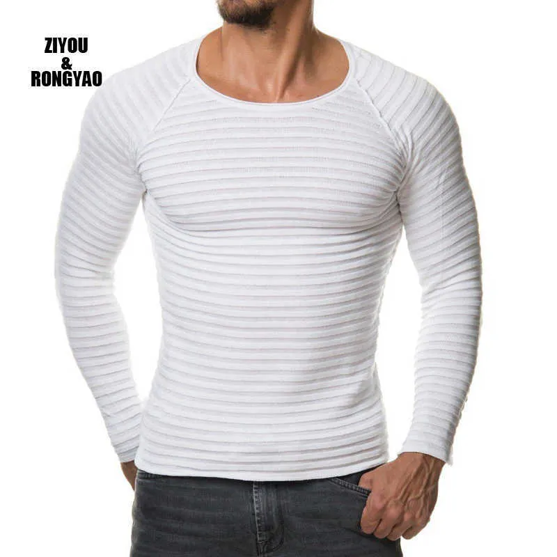 Vinter män tröja mode stil tjocka Warmturtleneck varumärke mens tröja slim passform pullover män stickade manlig runda krage y0907