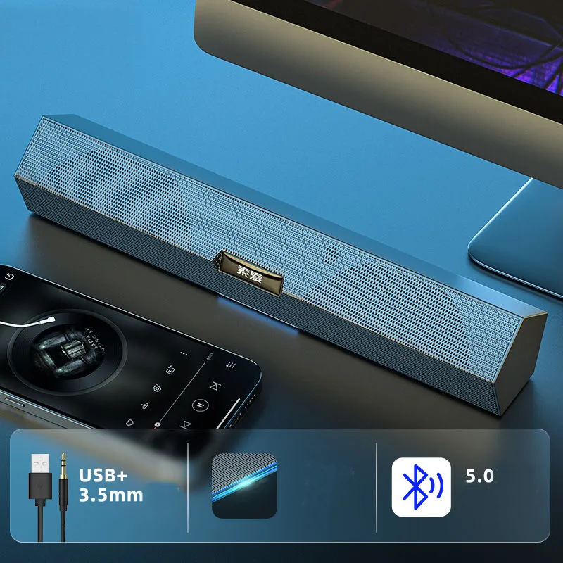 Bluetooth SoundBar USB Wired Power 3D surround stereo bar högtalare för dator bärbara telefoner tredimensionell omgiven musik låda