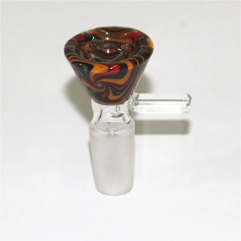 Szklane Slajdy Miska Kawałki Fajki Bongs Bongs Lejuszki Miski Akcesoria Kwarcowy Nails 18mm 14mm Mężczyzna Kobieta Nagłówki Palenie Rury Dab Rigs