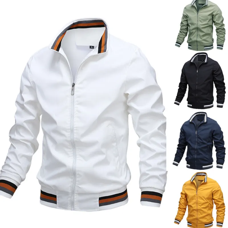 Mensagens de moda de moda de casacos Spring Autumn Mens Windbreaker Sports Sports Sports WhiM Warm Fleece Clothing Men Outerwear My483 Sale