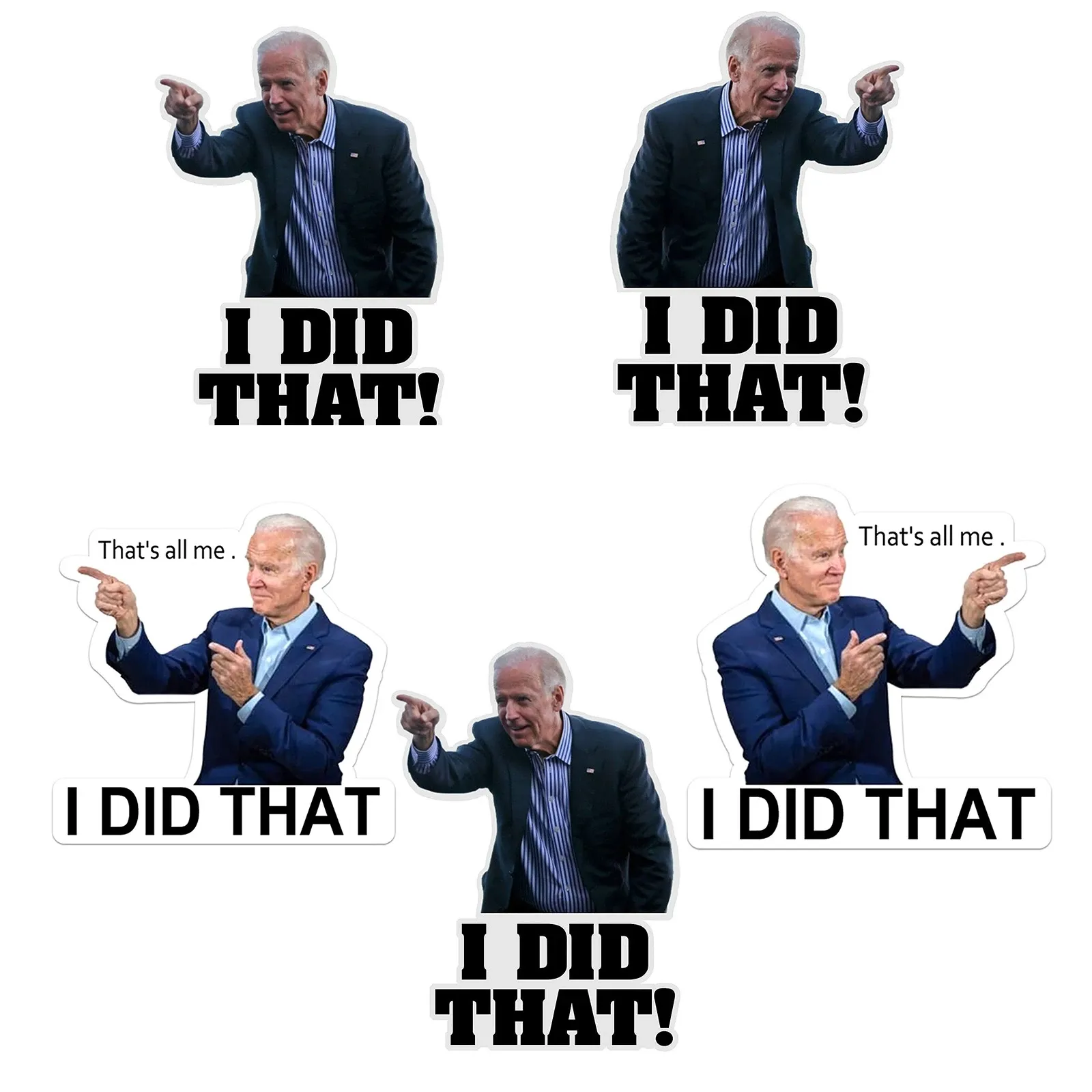 Sublimation Party Favor 100 Stück Joe Biden lustige Aufkleber – I Did That Auto-Aufkleber, wasserdichte Aufkleber, DIY, reflektierende Aufkleber, Poster