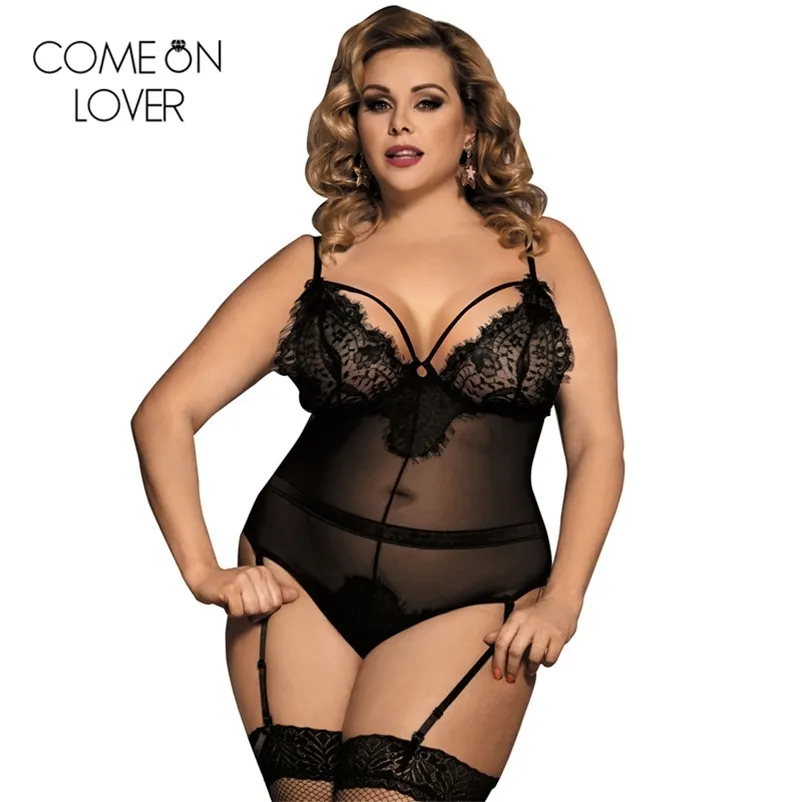 Body Femme Sexy Teddy Sheer Mesh Lady Bodysuit Plus Size Transparent Sexy  Bodysuit Lace Women Body Suit Rompers RE80266 210728 From Lu006, $13.7