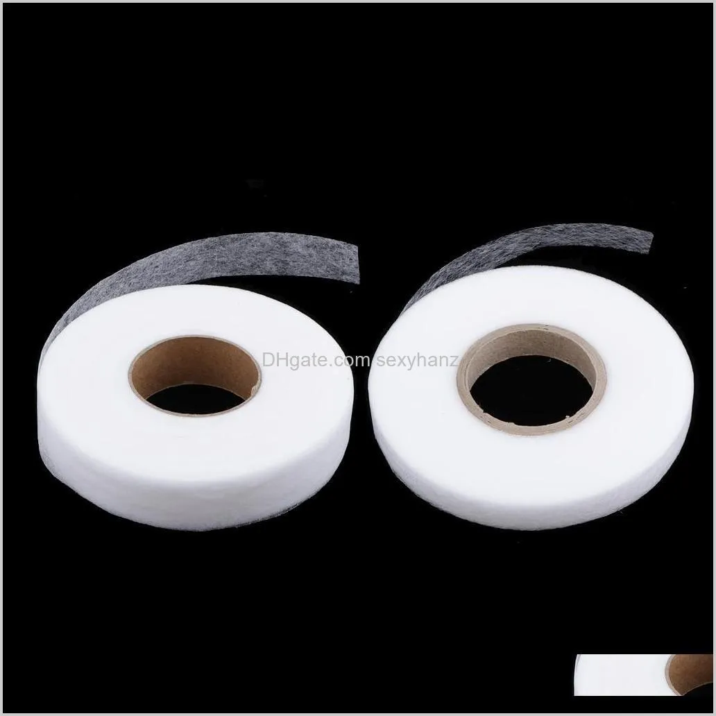 2pcs 90yds fabric fusing tape roll web adhesive hem tape for clothing white