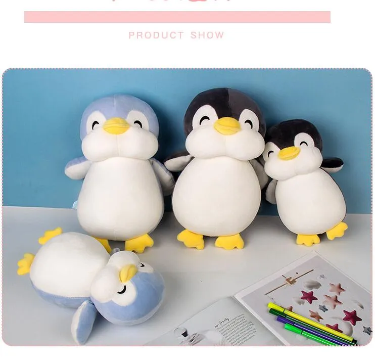 Fat penguin doll cute soft down cotton plush toy ductile sleep pillow children`s toys boy and girl birthday gift Bed sofa decoration