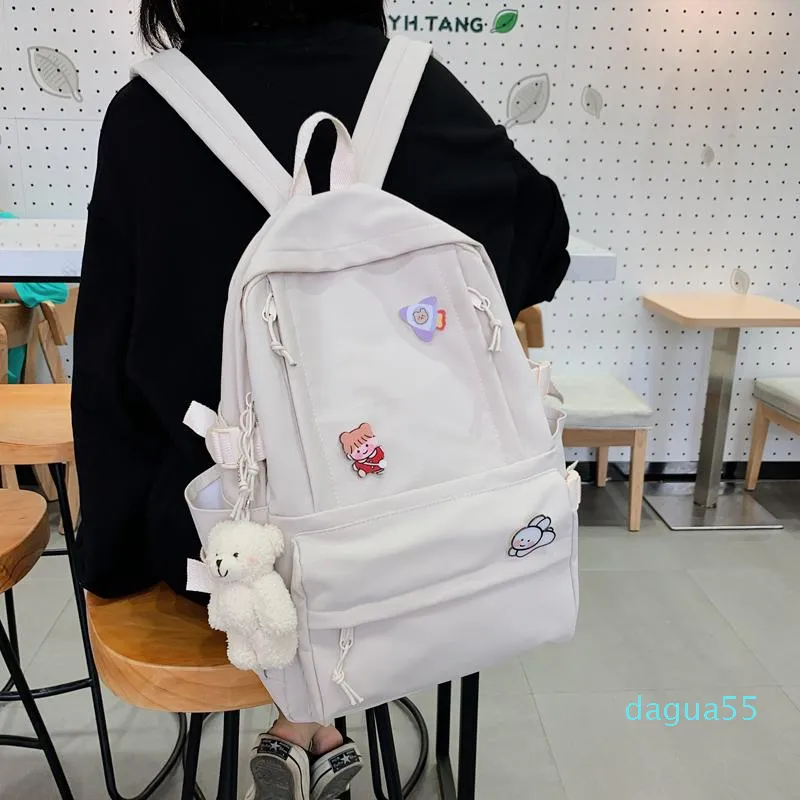 Sac à Dos Etudiant Femme Toile Coton Kawaii Femme Vintage Cartable Ado