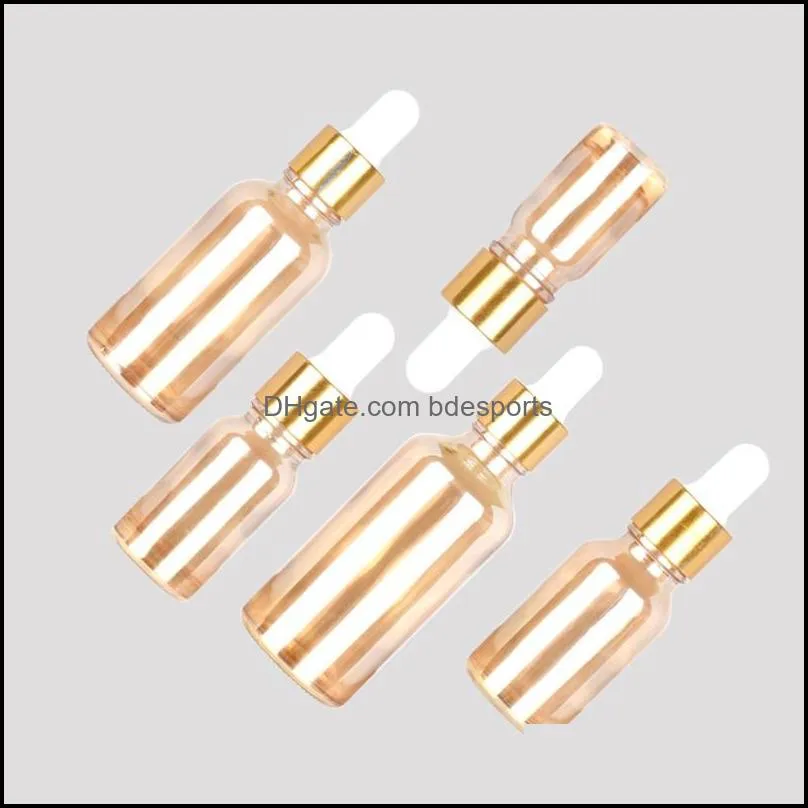 Storage Bottles & Jars Amber Glass Dropper Liquid For Essential Pipette Refillable 50PCS/lot