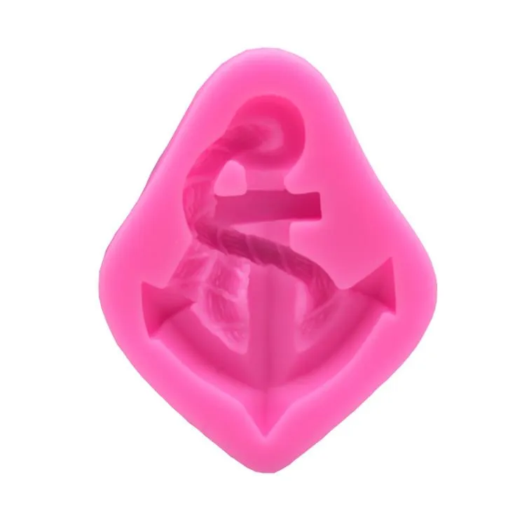 Diy Ship Anchor Mould Rudder Sign Dropping Glue Mold Boat Rope Modelling Silicone Baking Cake Molds Decorate SN4248