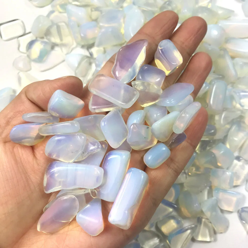 7-9mm Naturpolerat Chip Opal Grus Crystal Bulk Tumbled Stones Crystals Healing Reiki Minerals för heminredning