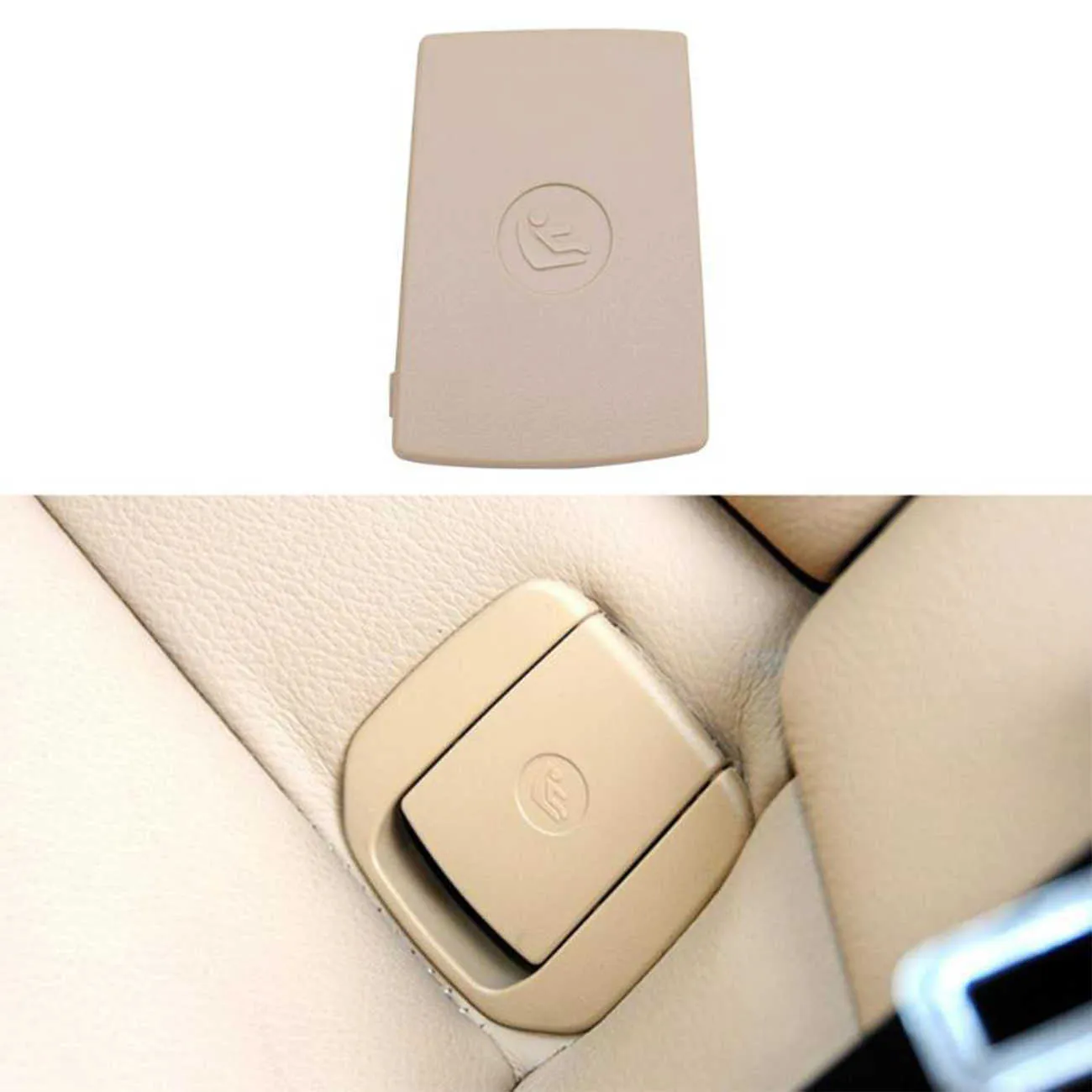 Bil baksätekrok ISOFIX Cover Barnbegränsning för BMW X1 E84 3 Serie E90 F30 1 Serie E87 Bil baksäte Hook Bla Beige Buckle Car