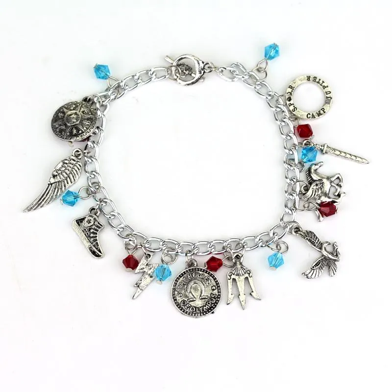 Percy Jackson en de Olympiërs bedels armbanden voor vrouwen hangers armbanden polsbandjes film sieraden vrouwelijke schakel, ketting