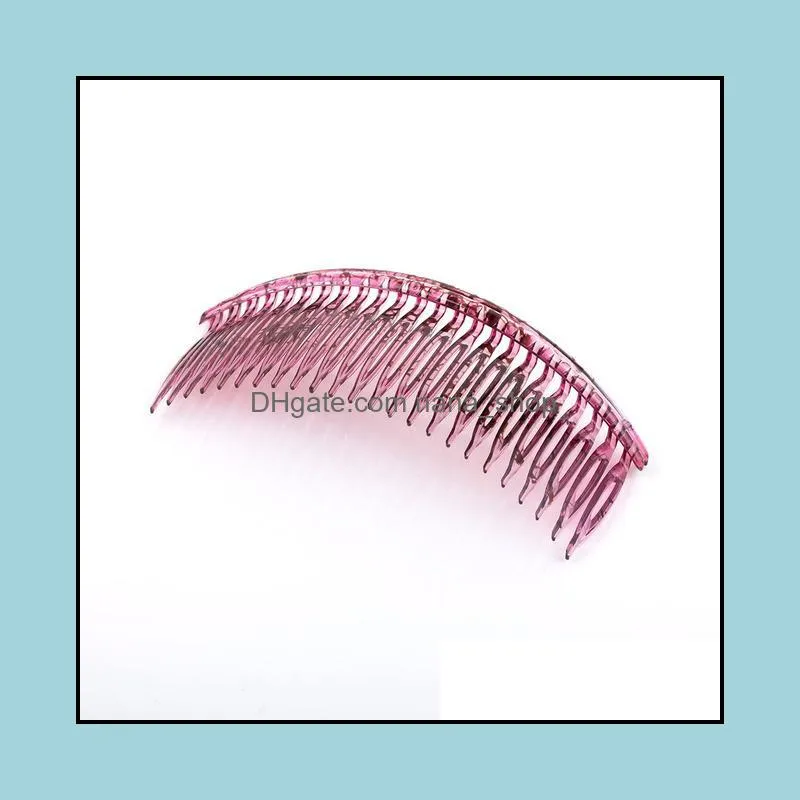 5.5 inch lady 24 teeth fashion and personality high quality plastic hair comb practical female accessories