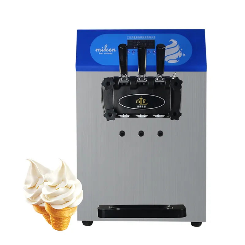 Distributore automatico di coni dolci in acciaio inossidabile completamente automatico per gelato soft commerciale