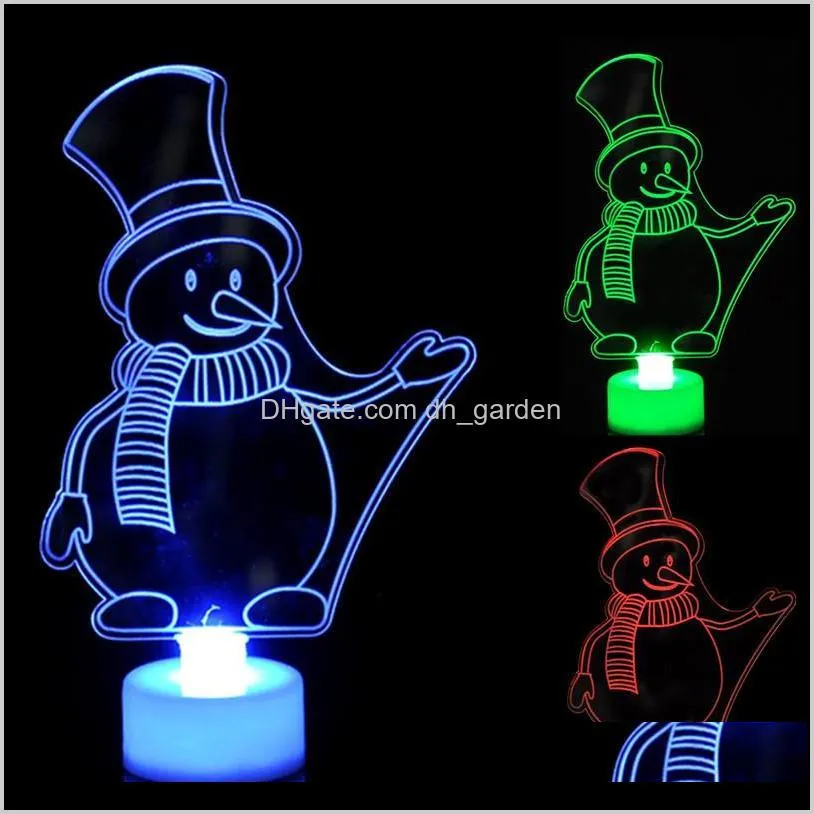 christmas led night light christmas gift creative colorful christmas tree snowman santa claus night lamp xmas home decoration cfvt1066