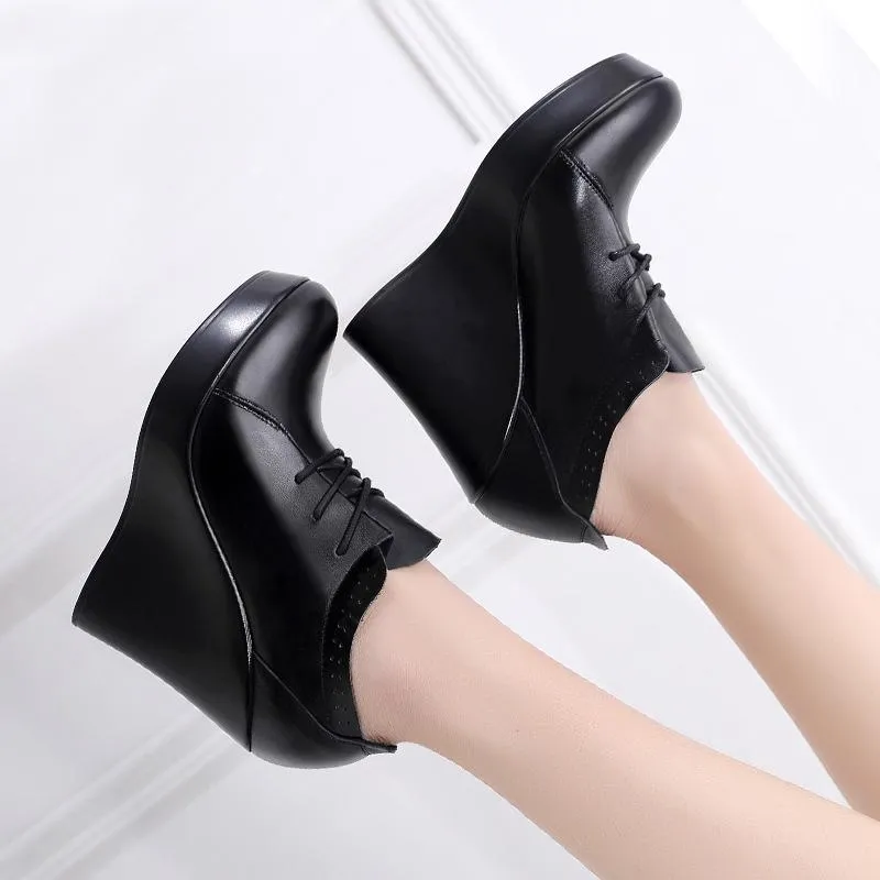 Womens tie sales up wedges