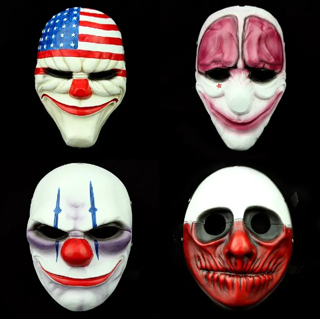 Nouveau PAYDAY 2 adultes enfants Clown visage masque déguisement Halloween horreur Prop Costumes