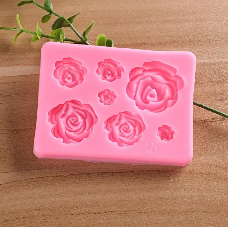 Rose Flowers silicone mould Cake Chocolate Molds wedding Cakes Decorating Tools Fondant Sugarcraft Mold SN4026