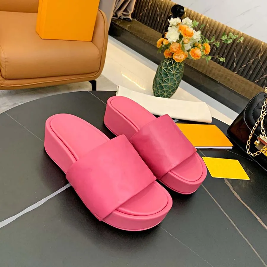 Top quality women slipper Sandals Heightening Thick soled Slides Summer Slippers Beach Indoor Flat House Flip Flops Spike Sandal with box 04