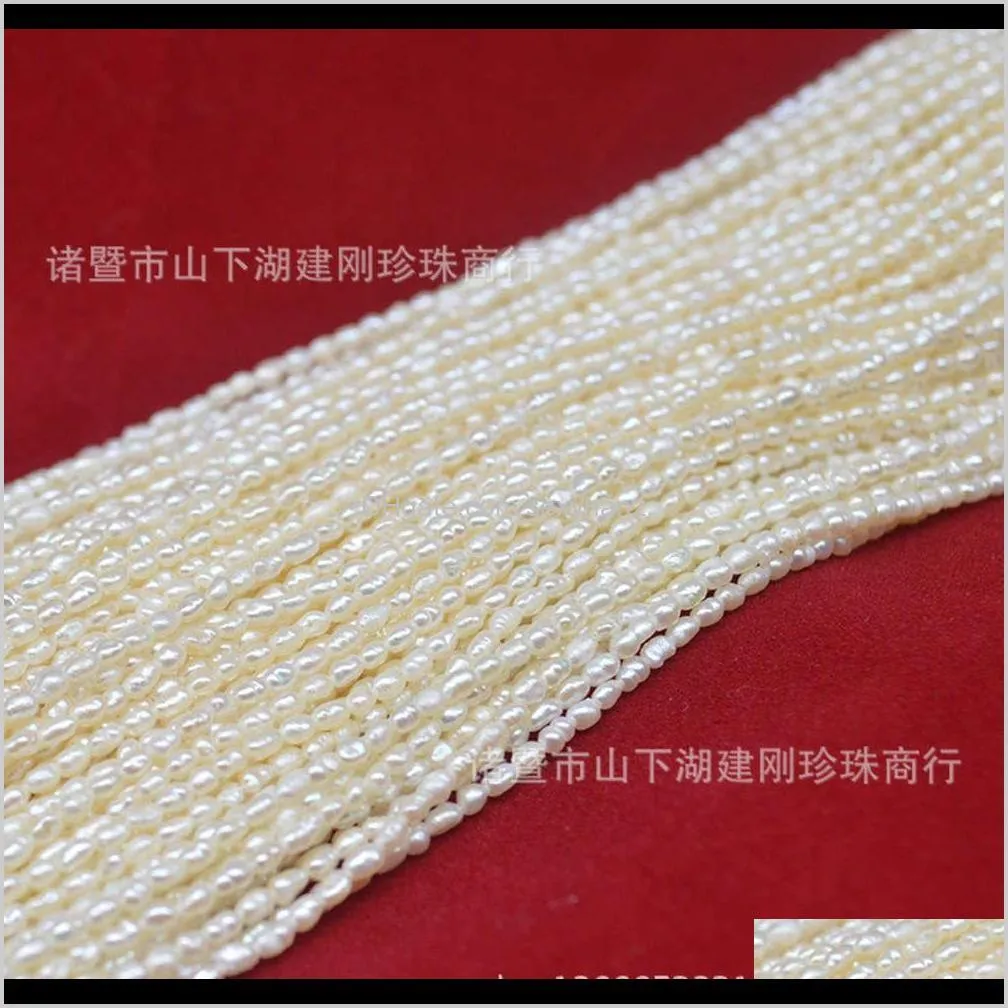 pendants natural color  water 1.5 -- 2mm meter shaped small pearl semi finished necklace