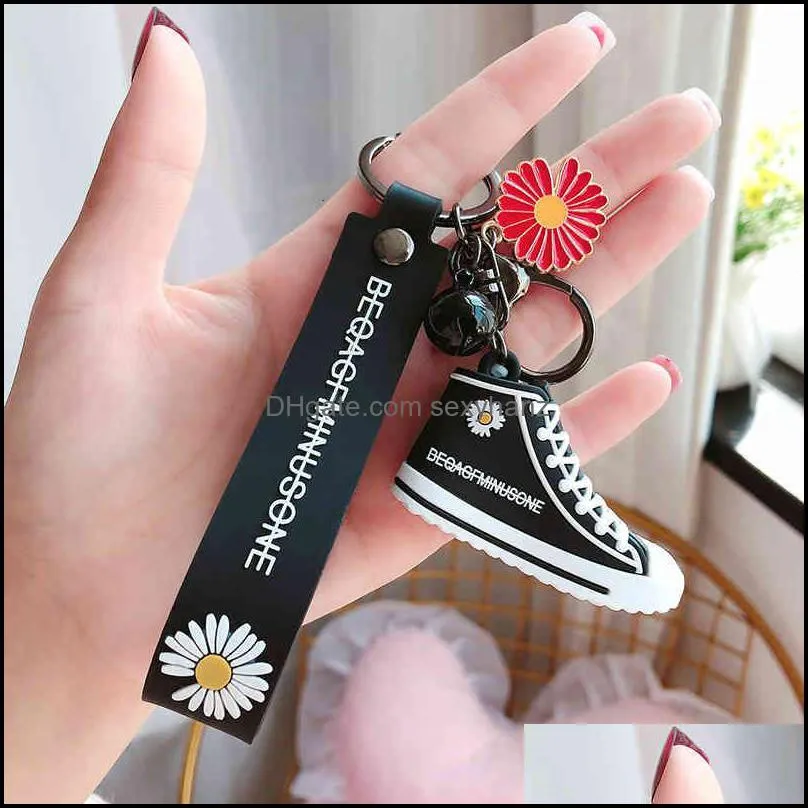 Keychains Creative Network Power Zhilong Daisy Pendant Canvas Shoes Cartoon Doll Student Bag Pendant