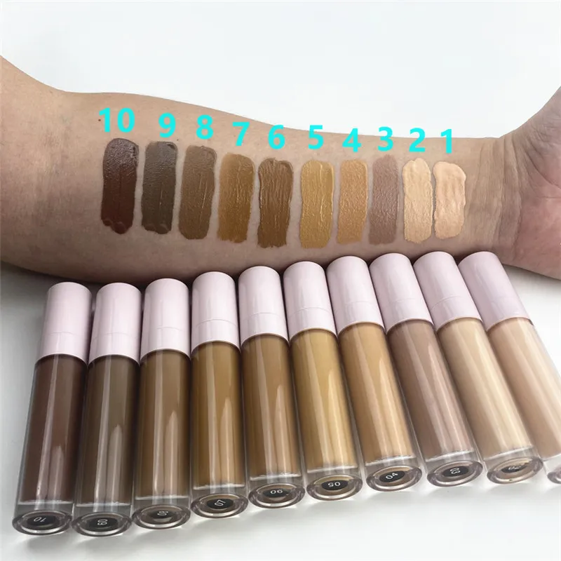 Makeup 10 Färg Vätska Concealer Sticks Face Concealers Fuktgivande Foundation Pulverrör Spot Neutral No Logo Gratis Ship 6PC