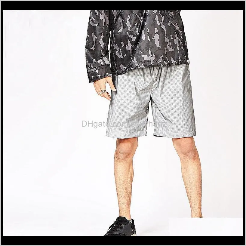 reflective pants men 2021 brand hip hop dance fluorescent trousers casual harajuku night sporting jogger pants gray