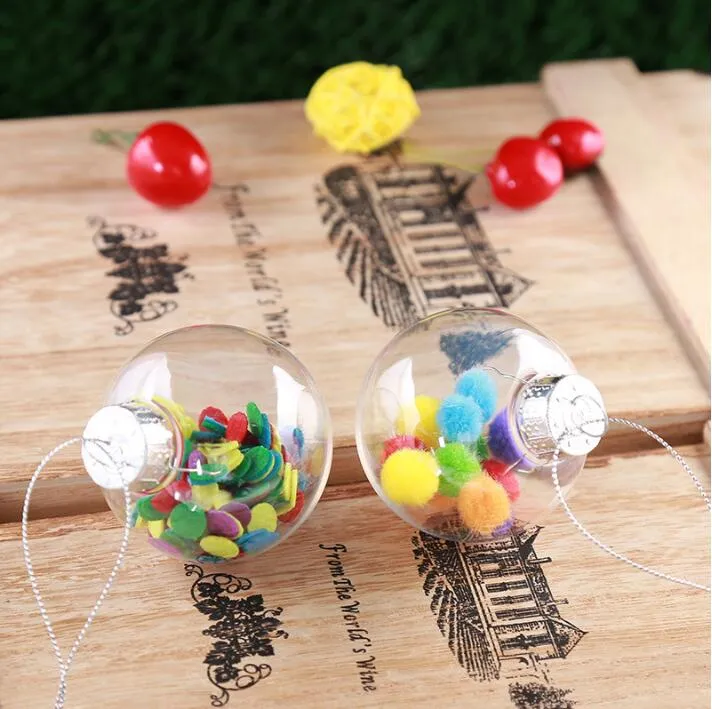 Hot Selling Christmas Round Ball Transparent Balls Festival Ornaments Clear Hollow DIY Creative Gifts For Friends
