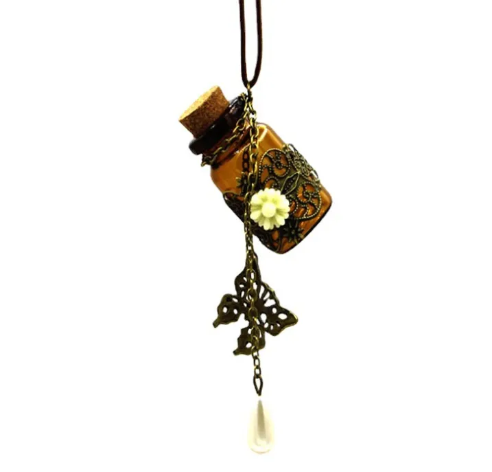 Collana di gioielli di moda Ciondoli di collane in pelle lunga intagliata con pendenti in sughero retrò Catena di maglioni per bottiglie di auguri Regali dhl gratis