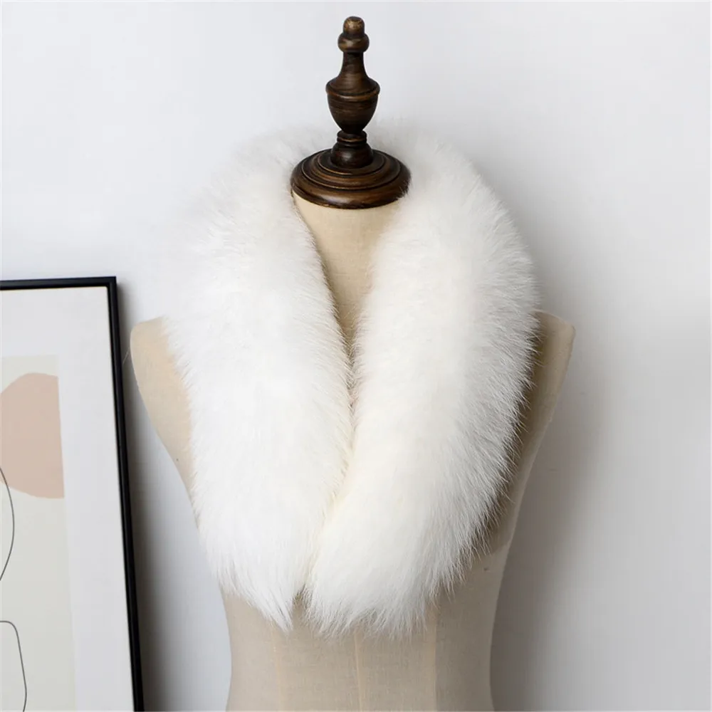 80 100cm Real Fox Fur Scarf Fur Tail Collar Shawl Scarves Wrap