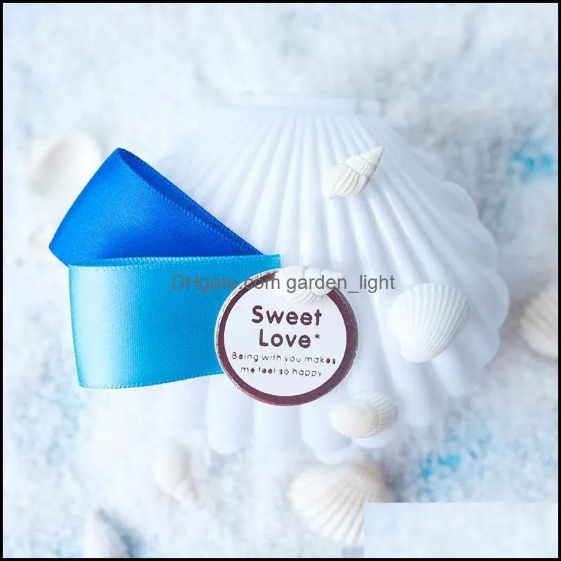 Gift Wrap 20pcs / Lot Blue Ocean Plastic White Shell Conch Candy Box Chocolate Boxes Wedding Baby Shower Party Birthday Supplies