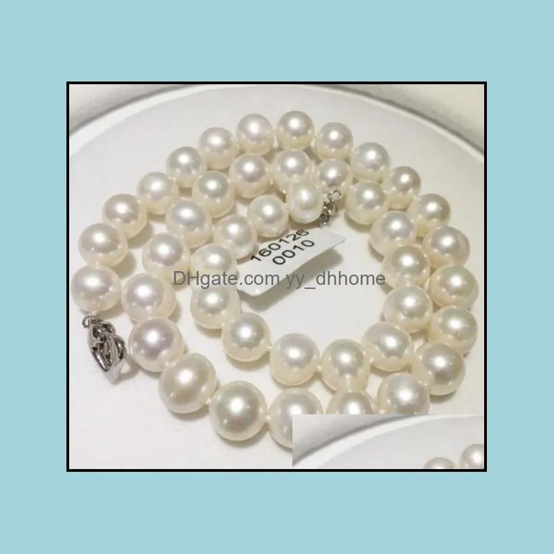 Буристые ожерелья кусочки ювелирные украшения 10-11 мм натуральное белое жемчужное ожерелье 18-дюймовое 925 Sier Class Delive 2021 Urgtk