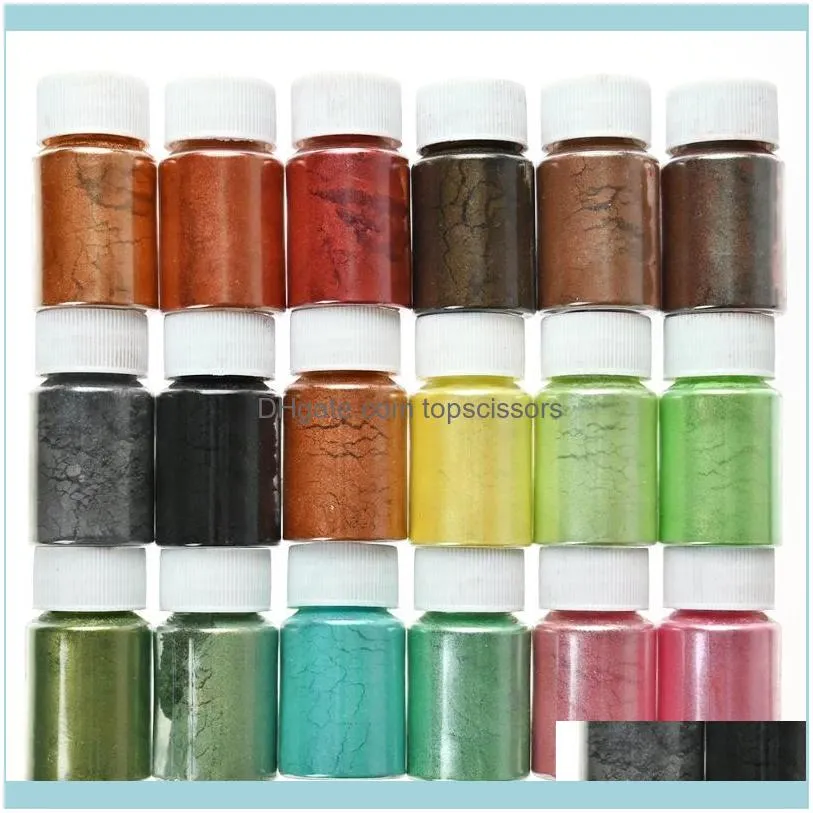 Nail Glitter 1Bottle Shiny Pearl Powder Art 54 Colors Superfine DIY Pearlescent Mica Epoxy Resin Mineral Soap Pigment X-8