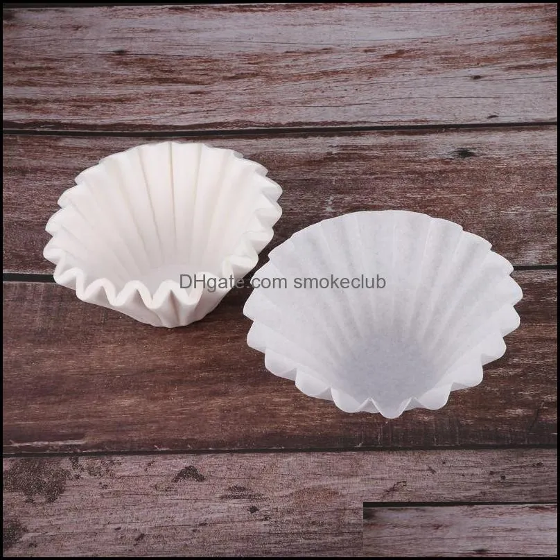 Coffee Filters 50PCS Unbleached Filter Natural Paper Cones Cups Strainer Tool For Machine (Wood Color)