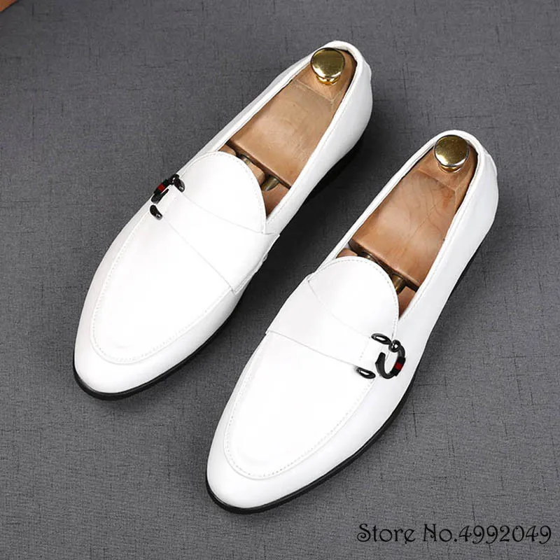 Luxury Designer Men's Pointed Monk Strap Leather Oxford Flats Fashion Casual Shoes Charm Wedding Dress Prom Footwear