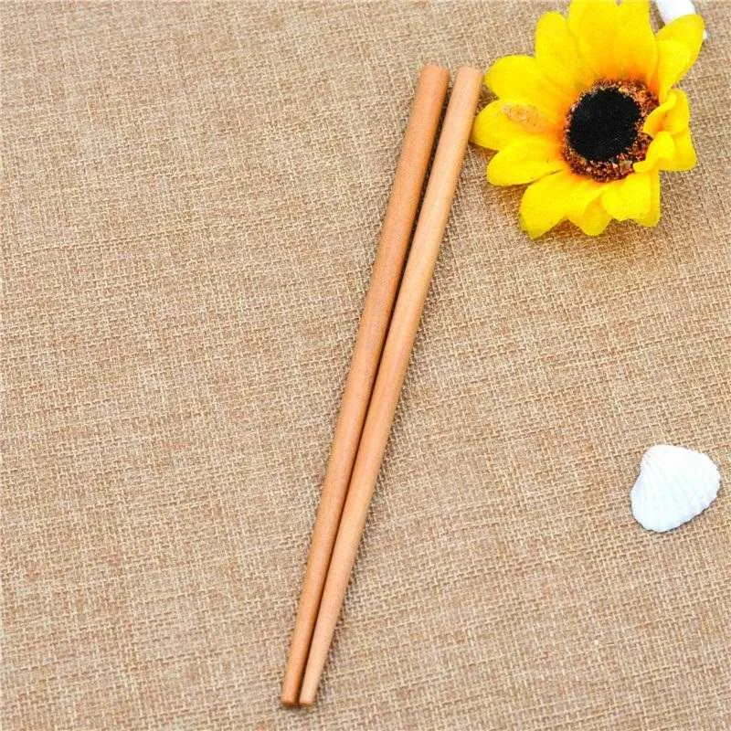 Reusable Handmade Chopsticks Japanese Natural Wood Beech Chopsticks Sushi Food Tools Child Learn Using Chopsticks 18cm