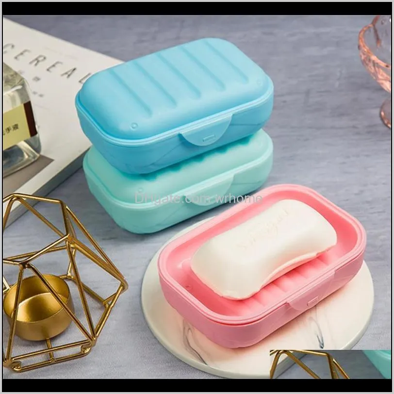 high quality plastic bathroom shower soap box tray dish storage holder plate home travel support wholesale drop boxes & bins