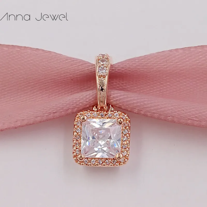 Brak koloru Fade Off Solid Rose Gold Musil Miłość Wisiorek Pink Clear CZ Pandora Charms na bransoletki DIY Jewlery Dokonywanie Luźne Koraliki Srebrna Biżuteria Hurtownie 380366PCZ