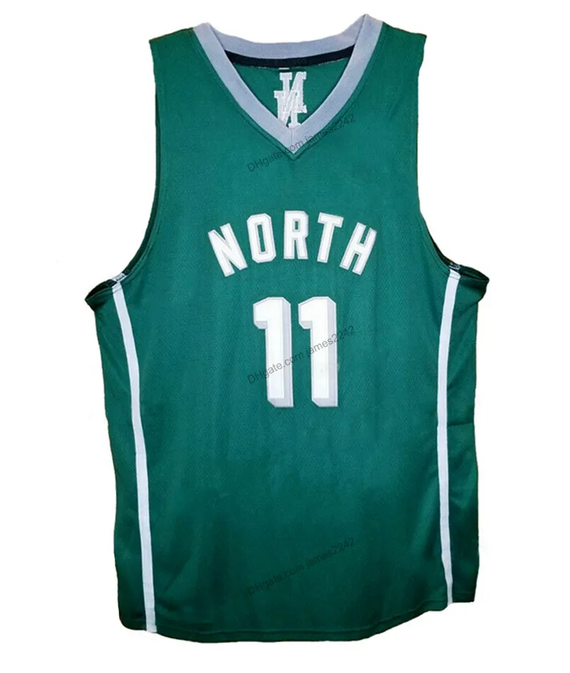 Пользовательский ретро Trae Young #11 North School Basketball Jersey Ed Green Size S-4XL Любое название и номер майки высшего качества