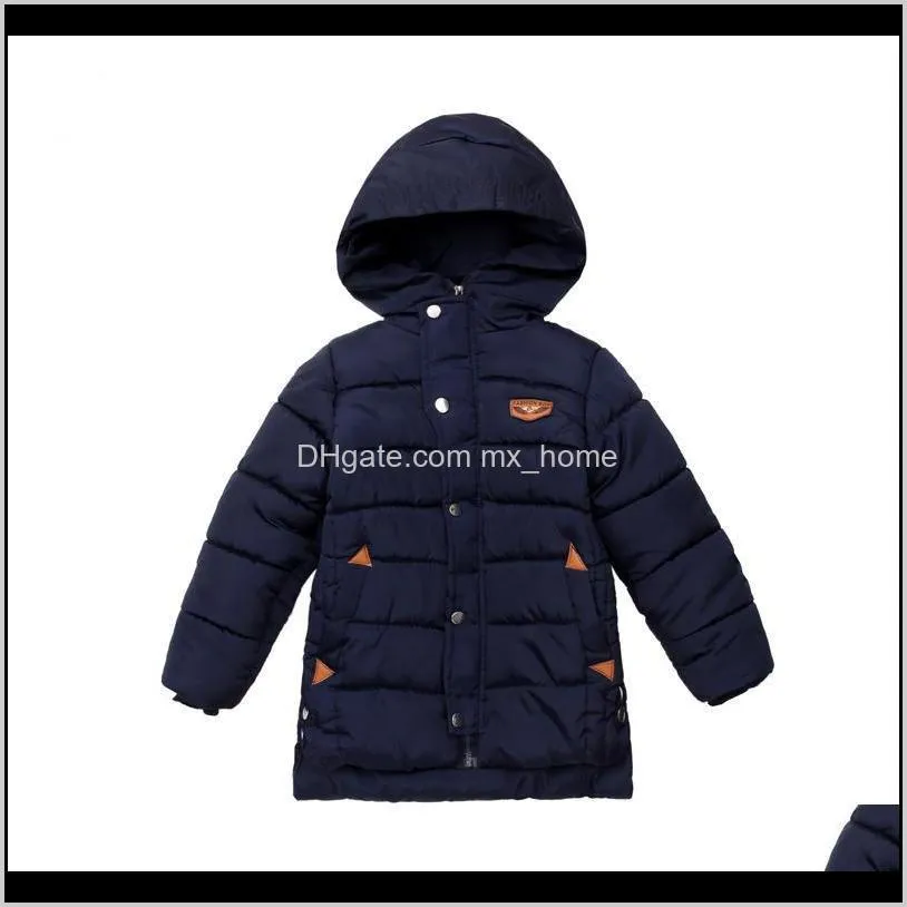 boys` cotton coat outwear new winter big children`s cotton jacket thick children`s long cotton coat windbreaker