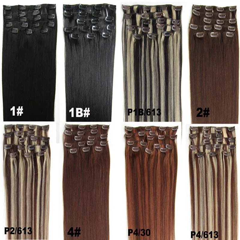 Real Human Hair Clip In Extensions, Silky Straight | DHgate display picture 1