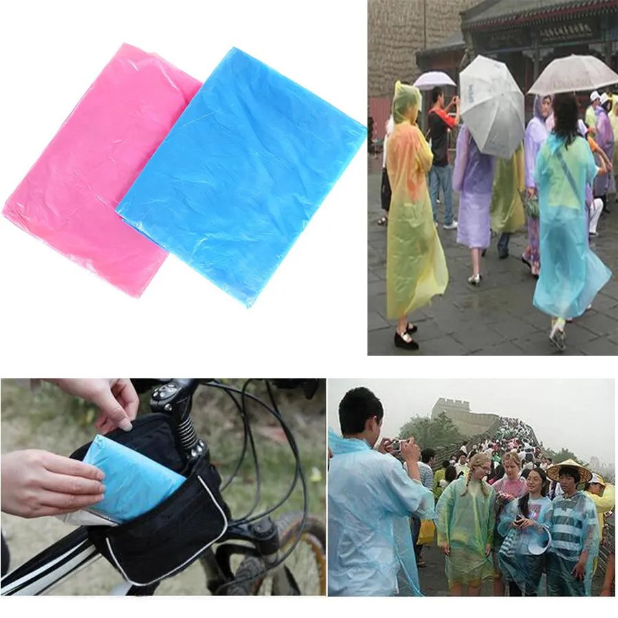 Hommes femmes Camping en plein air pluie randonnée voyage manteaux de pluie imperméable cyclisme capuche imperméables jetables poncho de pluie d'urgence