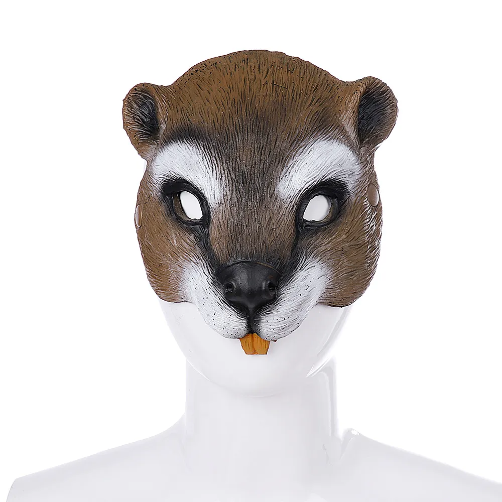 Halloween Pasen Kostuum Party Mask Squirrel Gezichtsmaskers Cosplay Maskerade voor Volwassenen Mannen Dames PU Masque HNA17012