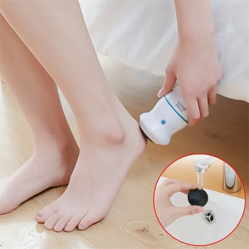 Electric Foot File Grinder Dead Skin Callus Remover Feet Pedicure Tools Care Grinding Exfoliate Machine 2 Head Women Men 220301