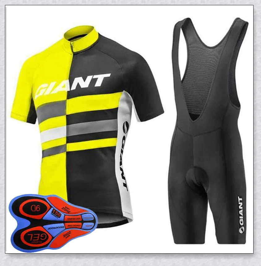 GIANT Team 2021 estate ciclismo manica corta Jersey salopette set uomo quick dry abbigliamento da corsa mountain bike uniforme Sportswear Y210409223