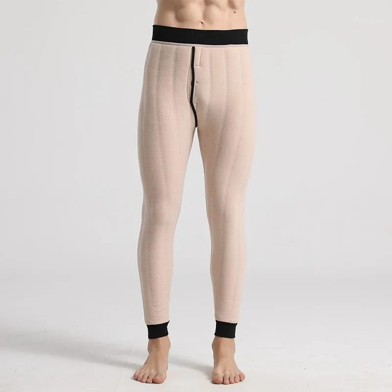 Men's Pants 2022 Winter Thick 700g Cashmere Composite Nylon Waist Straight Leggings Plus Size Warm