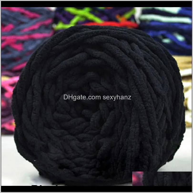 Kleding Stof Kleding Drop Levering 2021 Hoge Kwaliteit 100g Zachte Breien Chunky Toweling Wool Ball Skey Sjaal Garen Pure Kleur Mooie 8046