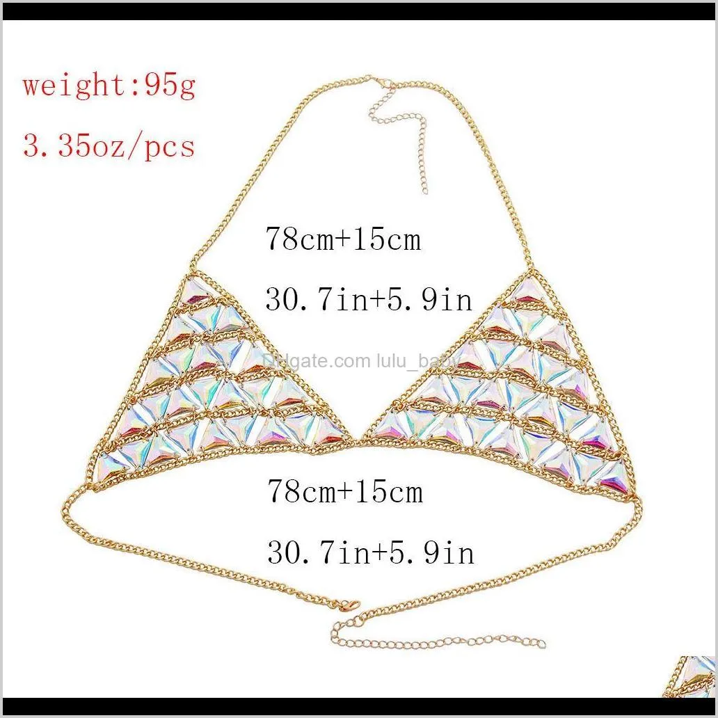 hot popular high quality glittering colorful crystal tassel fashion sexy  bra skirt set belly chain jewelry