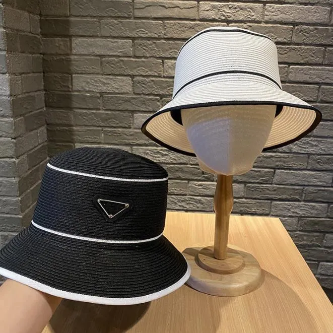 와이드 브림 모자 벨트 삼각형 금속 표준 밀짚 모자 어린이 봄과 여름 패션 다목적 휴가 해변 태양 모자