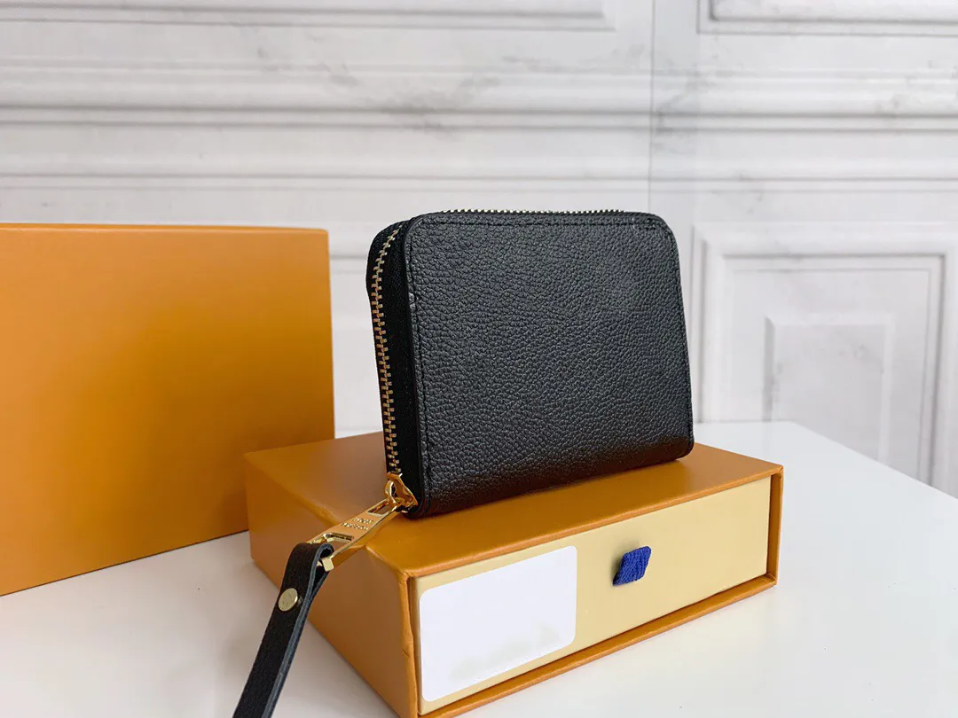 オリジナルの豪華なデザイナーズ財布の財布のファッションショートジッピーウォレットモノグラムEmpreinteレザーエンボスクラシックジッパーポケットパラスバッグ