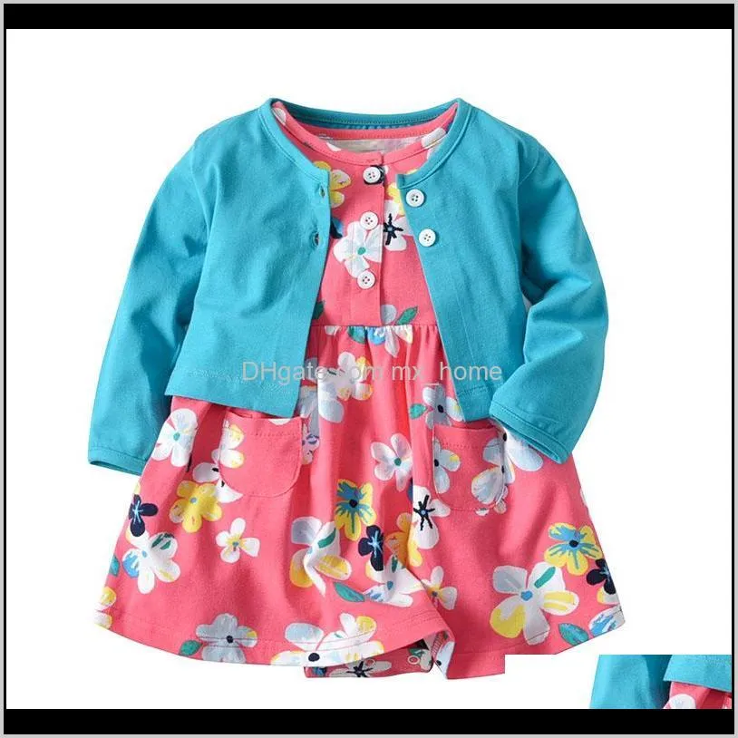 newborn girls dress printed floral solid top single breasted children clothes girls rompers summer infant 6-24m